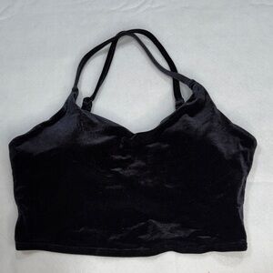 Athleta Velvet Black Elation Crop Top size small